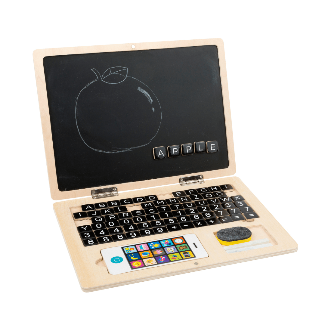 Wooden Laptop with magnetic board