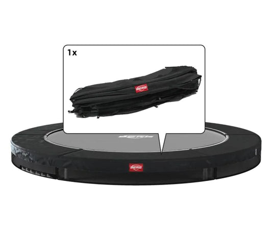 BERG Trampoline Favorit InGround 380 - beschermrand zwart met witte rand